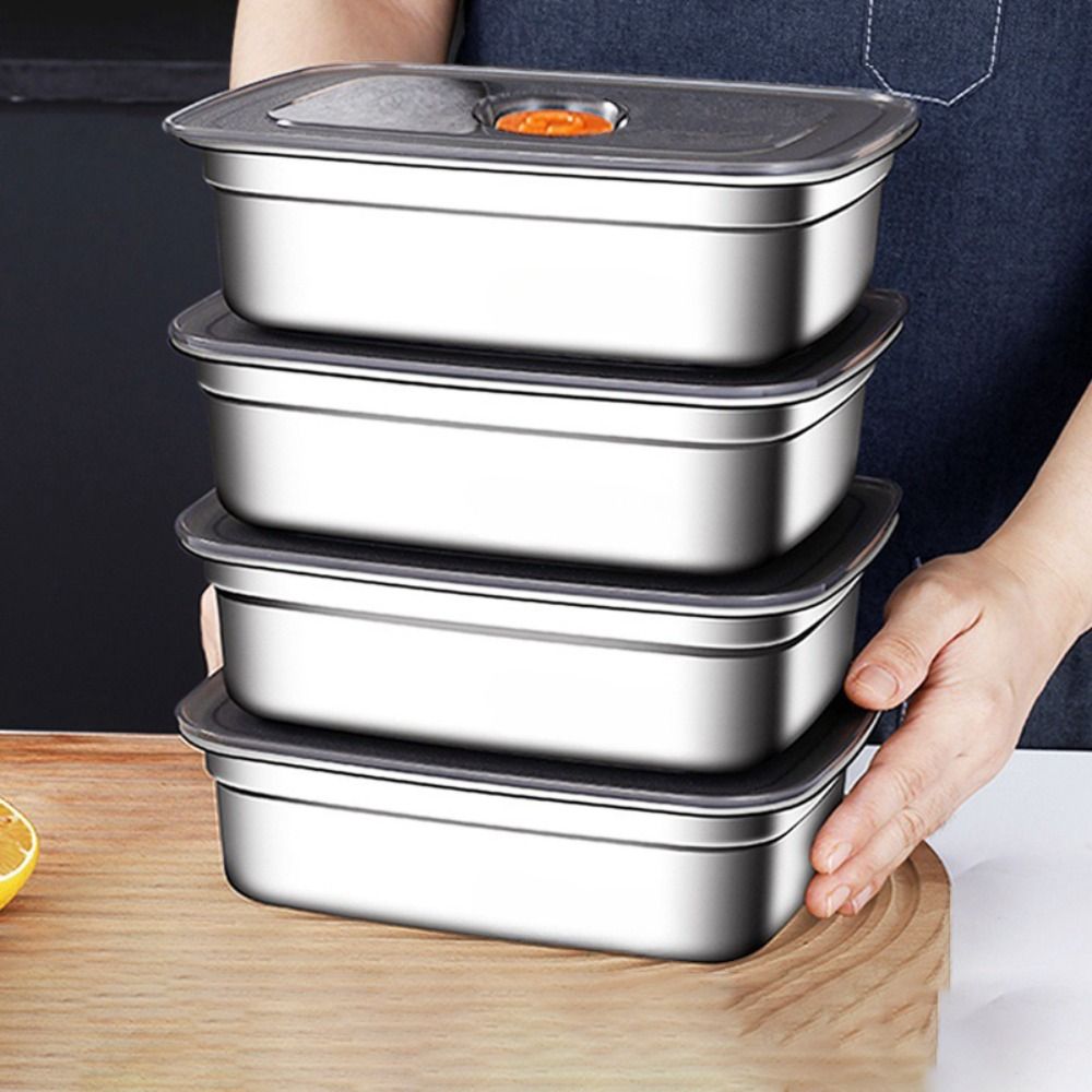 Meal Prep Lunch Boxes - Нержавеющая сталь Кемпинговый ланч-бокс Герметичный герметичный