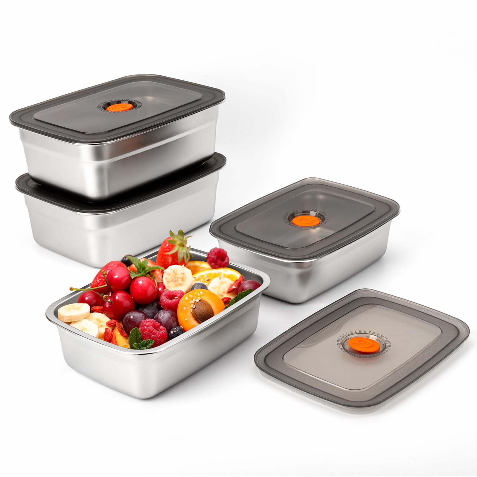 Stainless Bento Box - Нержавеющая сталь Кемпинговый ланч-бокс Герметичный герметичный