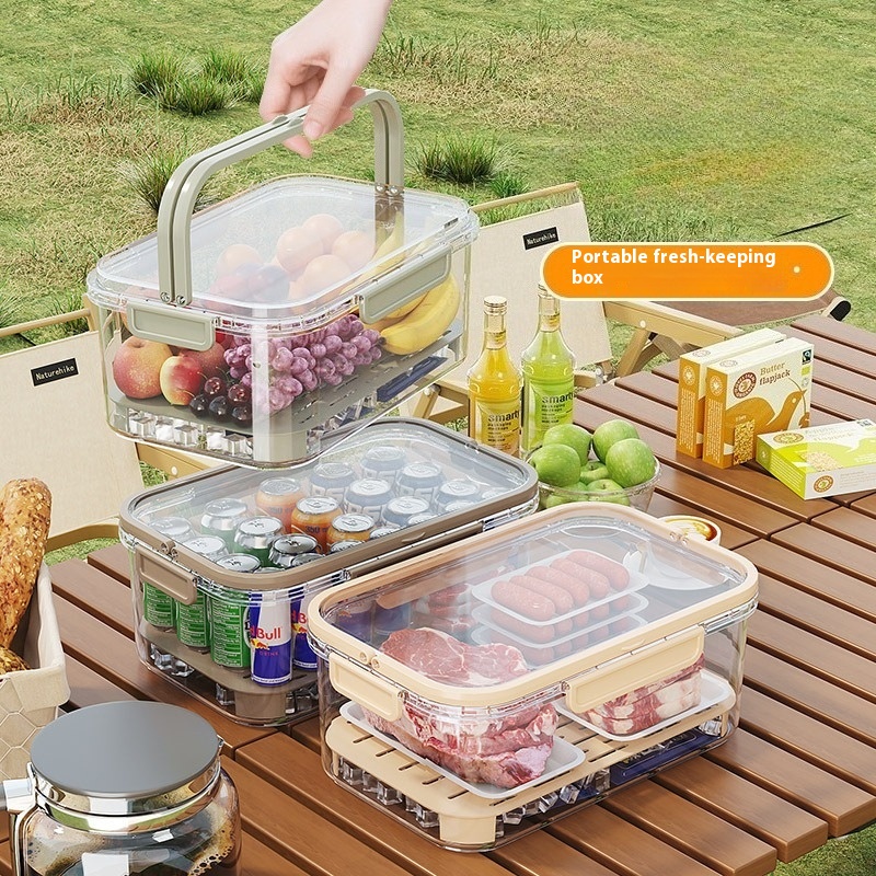 Salad Container Jar - Портативный ланч-бокс с ручкой, герметичный контейнер