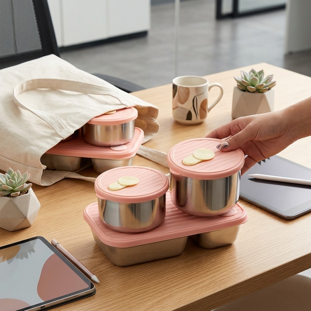 Meal Prep Lunch Boxes - Набор ланч-боксов из нержавеющей стали 304,