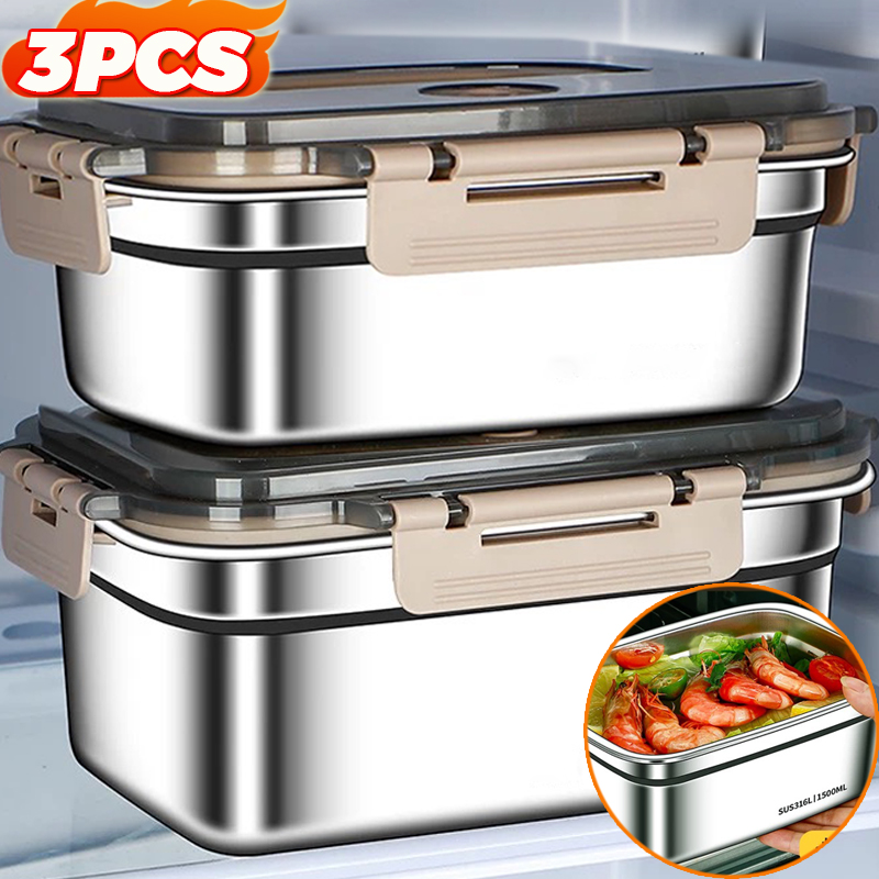 Stainless Bento Box - Большой ланч-бокс из нержавеющей стали с