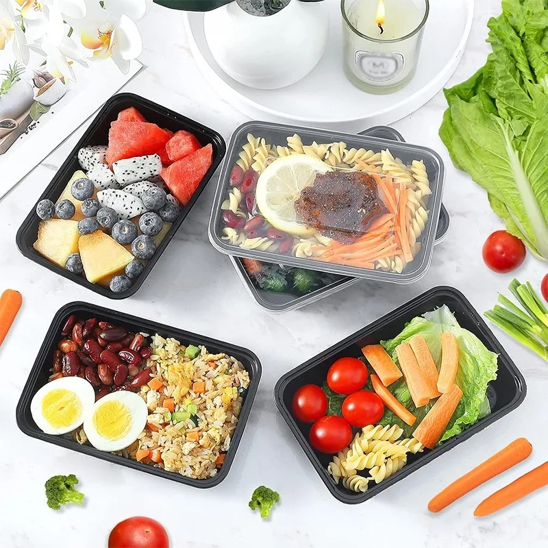 Salad Container Jar - 1-100 шт. черные одноразовые контейнеры для