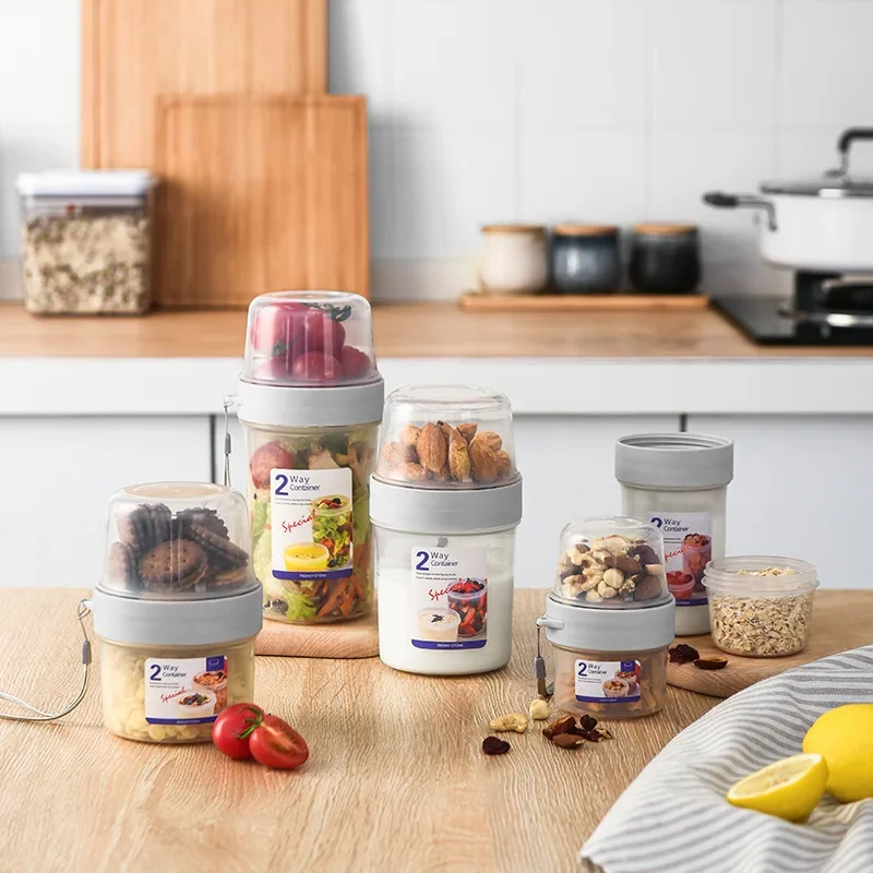 Salad Container Jar - Набор контейнеров для завтрака, овсяных хлопьев,