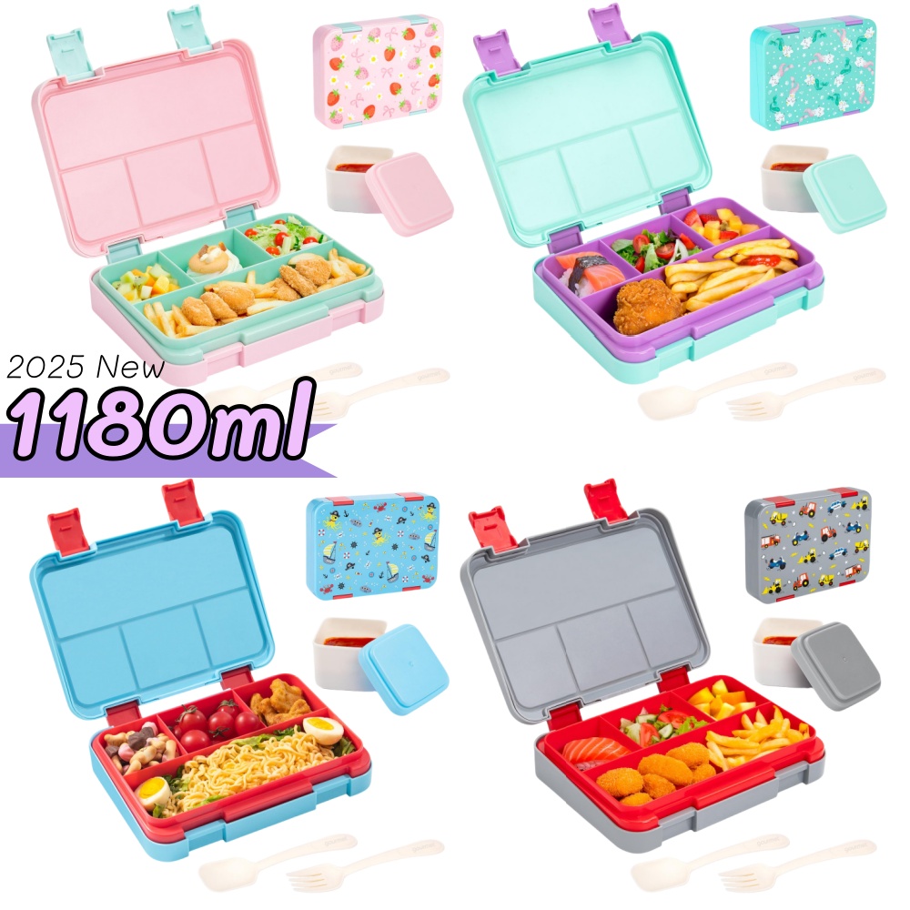 Meal Prep Lunch Boxes - 40 унций мультяшный узор бенто ланч-бокс