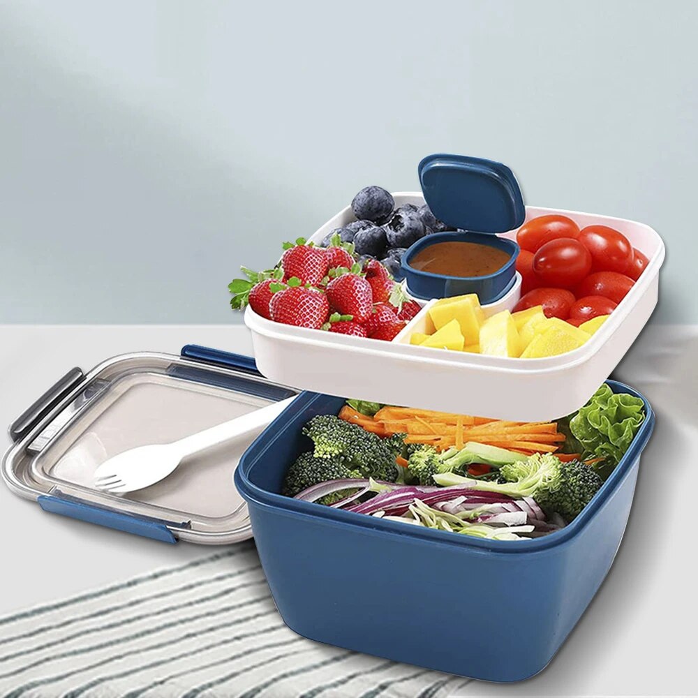 Salad Container Jar - Портативный контейнер для ланч-бокса 1100 мл/1500