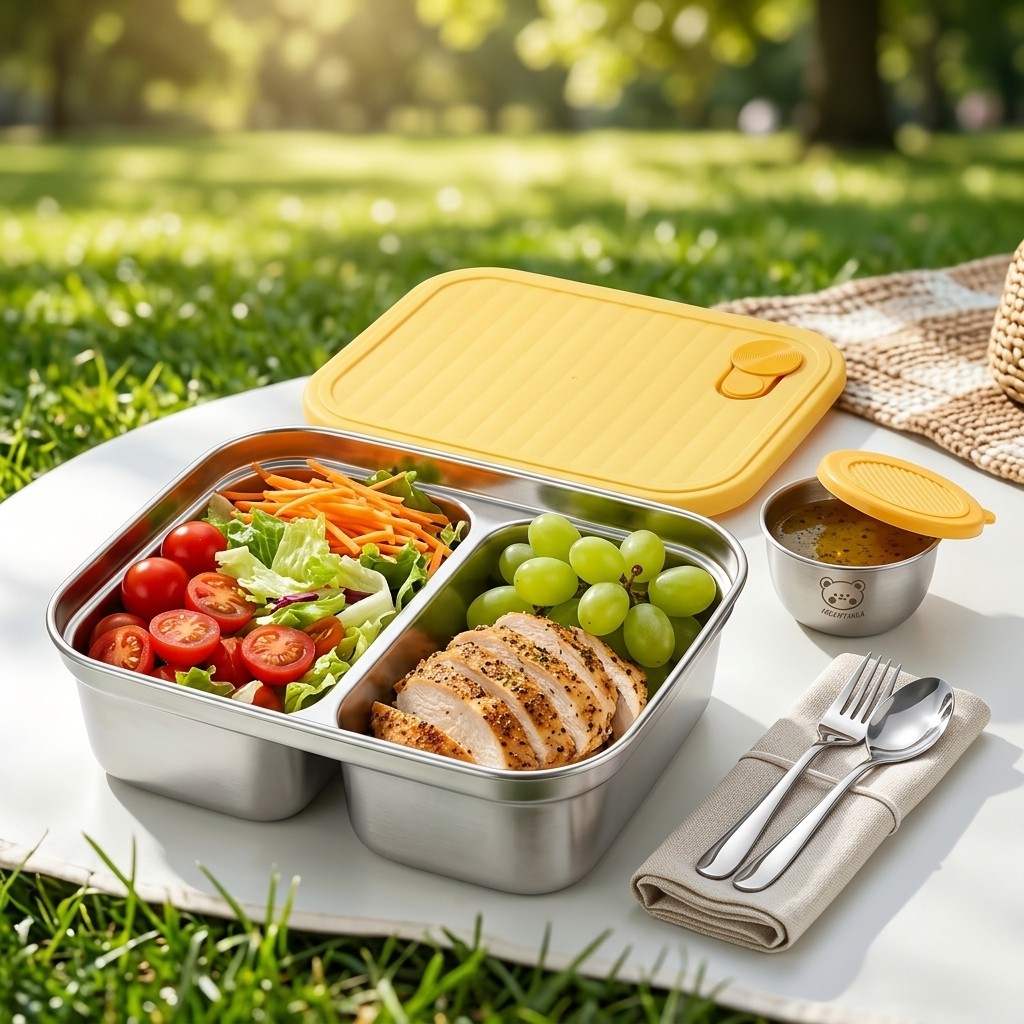 Salad Container Jar - Контейнер для обеда из нержавеющей стали