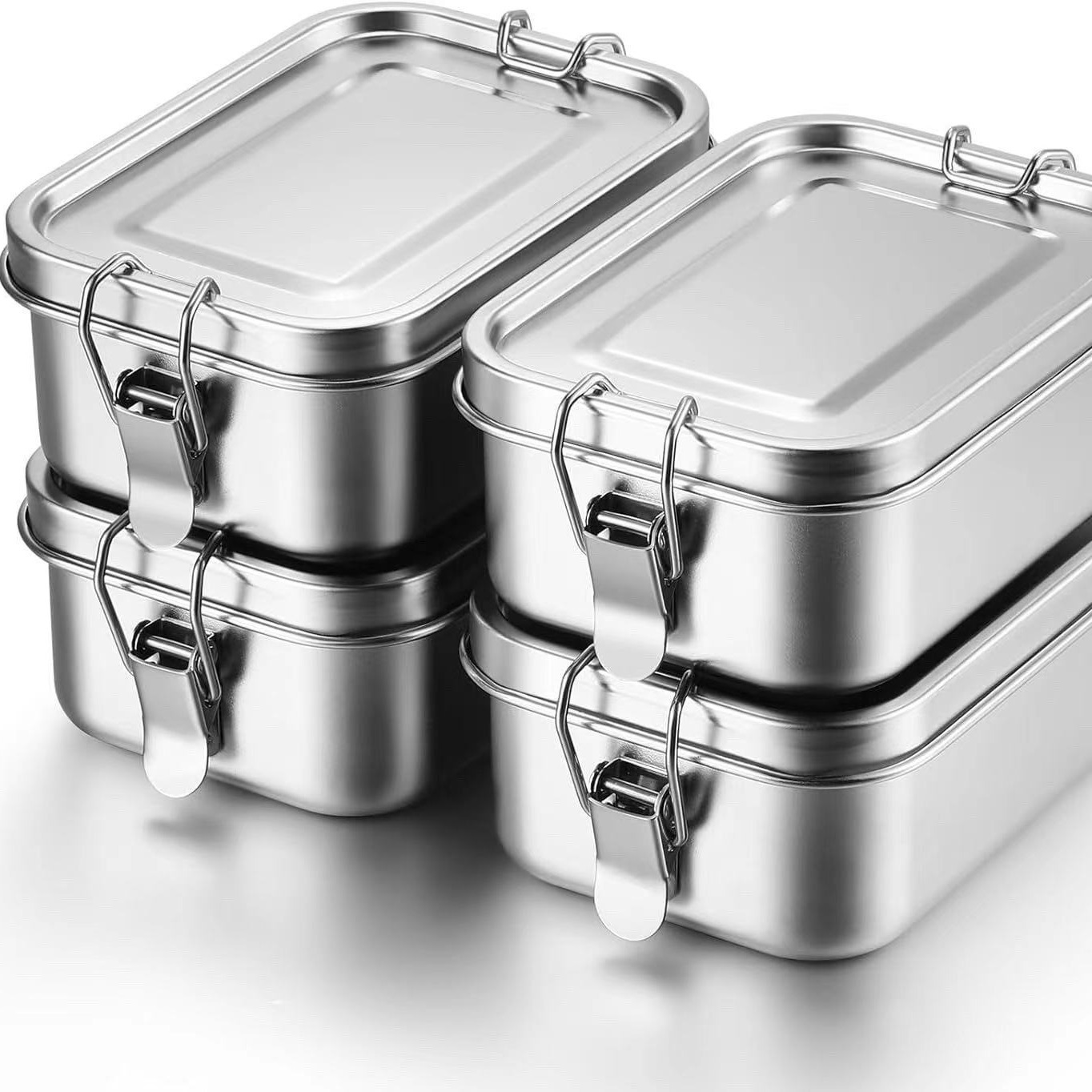Stainless Bento Box - Прочный ланч-бокс из нержавеющей стали, большой
