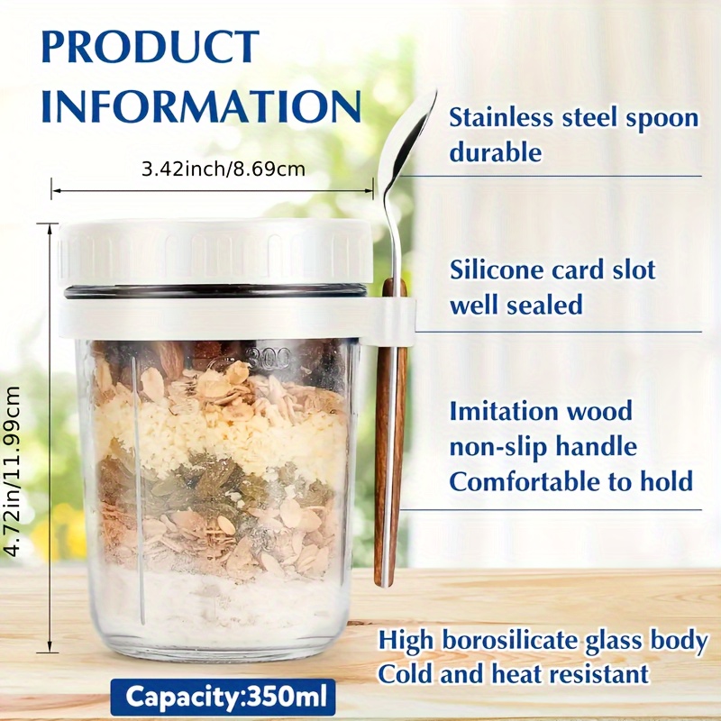 Стеклянная чашка для овсяных п – обзор и цена Salad Container Jar