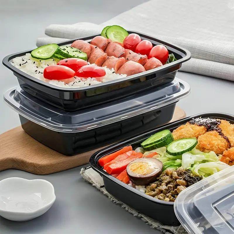 1-100 шт. черные одноразовые к – обзор и цена Salad Container Jar
