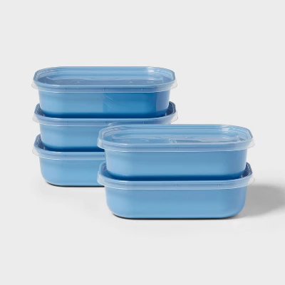 Новые синие пластиковые контей – обзор и цена Meal Prep Lunch Boxes