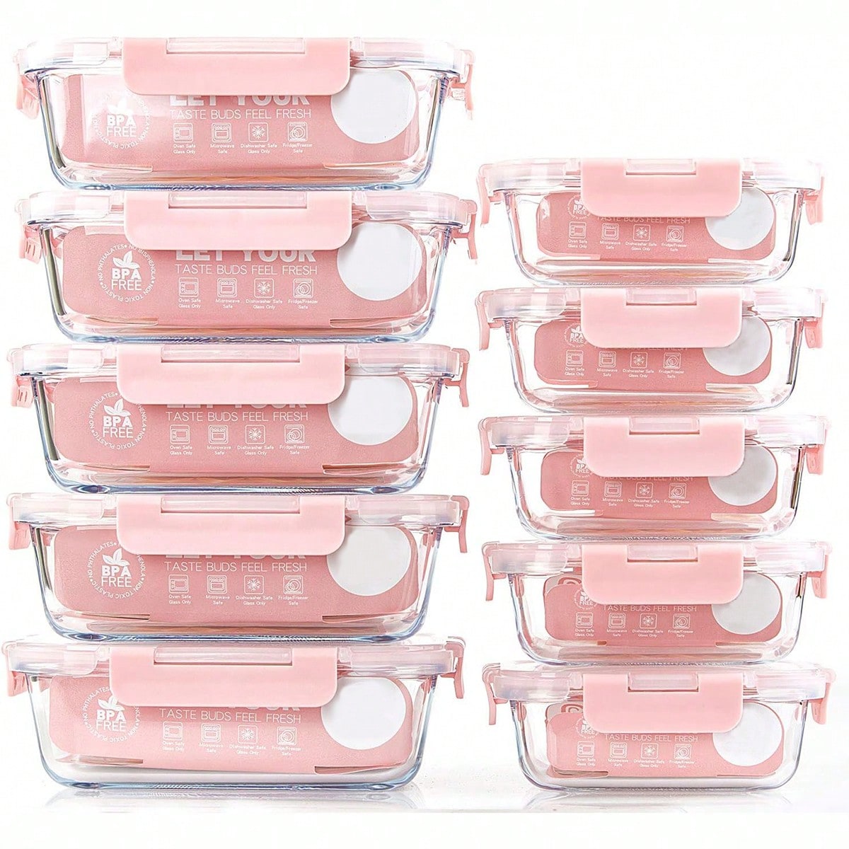Набор из 10 стеклянных контейн – обзор и цена Meal Prep Lunch Boxes