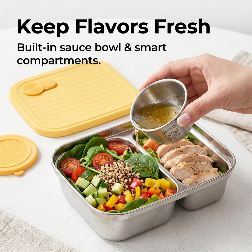 Контейнер для обеда из нержаве – обзор и цена Salad Container Jar